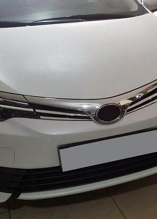 Хром накладки на решетку радиатора (2017-2019, нержавейка) для toyota corolla