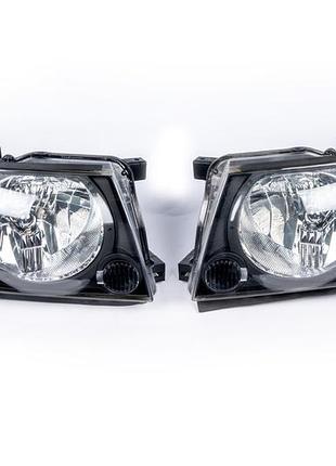 Передние фары safari black (2004-2008, 2шт) для nissan patrol y61