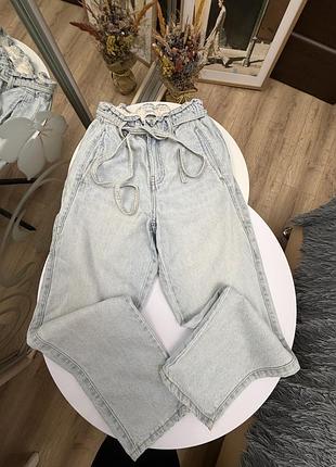 Джинси женские paperbag з поясом на завязках reserved
