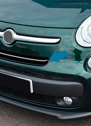 Хром накладки на решетку (popstar, нержавейка) для fiat 500/500l 2013-2022 гг