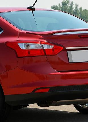 Узкая накладка из нержавейки над номером седан (хром) для ford focus iii 2011-2017 гг