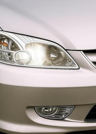 Накладка на фари (2 шт, пласт) для honda civic sedan vii 2001-2006 рр