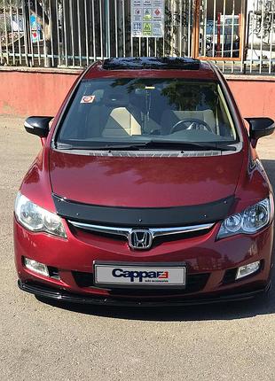 Передний бампер лип (черный) для honda civic sedan viii 2006-2011 гг
