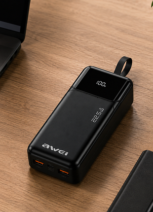 Мобільні зарядні пристрої awei pa 105 / power bank 22,5w / павербанк 40000mah