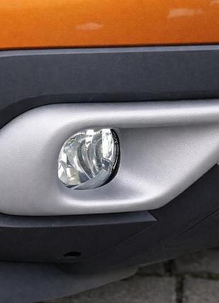 Накладки на противотуманные фары (abs, серые) для renault duster 2018-2024 гг