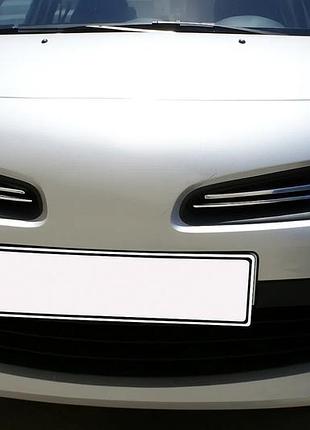 Накладки на решітку (4 шт, нерж) для renault clio iii 2005-2012 рр