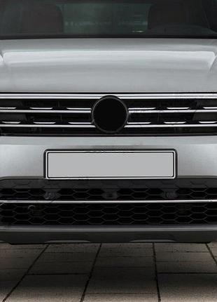 Накладка на передний бампер 2016-2020 (нерж сталь) для volkswagen tiguan