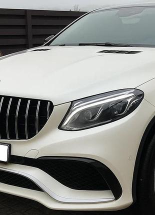 Тюнинг решетка радиатора gt panamericana (для gle63) для mercedes gle/ml class w166 2011-2018 гг