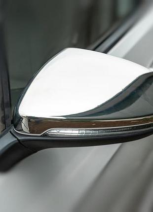 Накладки на дзеркала (2 шт, нерж) для volkswagen golf 7/e-golf 2012-2020 рр