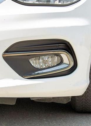 Окантовка противотуманных фар (2016-2020) abs хром для fiat tipo 2016- гг