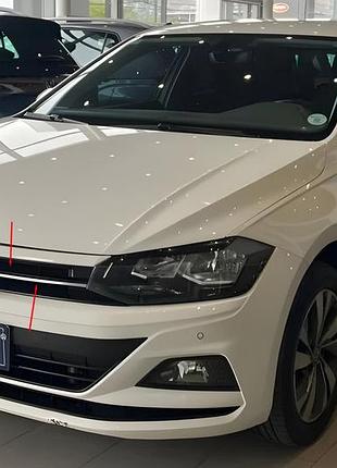 Накладка на решітку (основна, нерж) для volkswagen polo 2017- рр