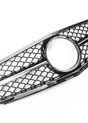 Передня решітка amg silver для mercedes c-class w204 2007-2015 рр