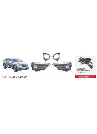 Противотуманные фары 2019-2022 us-type (led v1) для honda crv