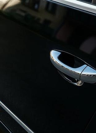 Накладки на ручки (4 шт, нерж) omsaline - італійська нержавійка для skoda superb 2009-2015 рр