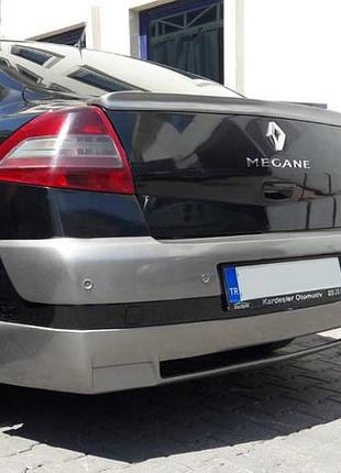 Накладка на задний бампер (под покраску) для renault megane ii 2004-2009 гг