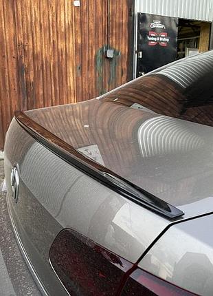 Спойлер lip (sunplex, черный, для eu) (115,8см x 6,3см) для volkswagen passat b7 2012-2015 гг