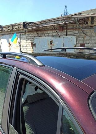 Черные рейлинги (2 шт) длинная база (grande) для renault scenic/grand 2003-2009 гг
