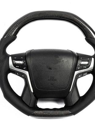 Руль в сборе (карбон) для toyota land cruiser 200 2007-2021 гг