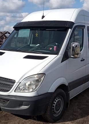 Козирок на лобове скло на рамі v2 (чорний глянець, 5мм) для mercedes sprinter w906 2006-2018 рр
