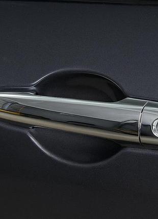 Хромированные накладки на ручки дверей (4 шт, нержавейка) для mazda 2 2003-2007 гг