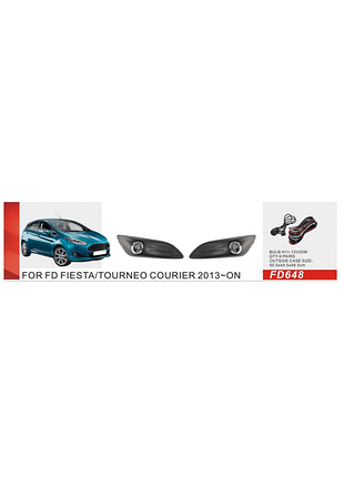 Противотуманные фары (2013-2017, галогенные) для ford fiesta