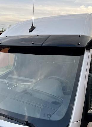 Козырек на лобовое стекло (черный глянец, 5мм) для mercedes sprinter w907/w910 2018- гг