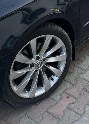 Накладки на арки 2008-2012 (4 шт, чорні, abs-пластик) для volkswagen passat сс рр