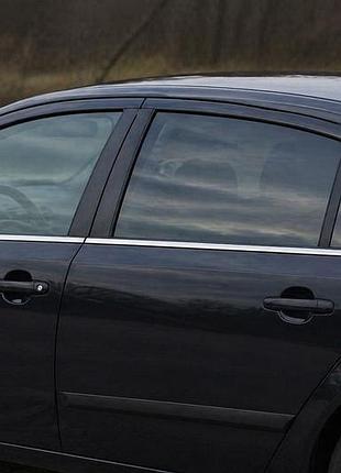 Окантовка вікон (4 шт, нерж) хетчбек для mazda 3 2003-2009 рр