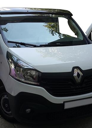 Козирьок на лобове скло (чорний глянець, 5мм) для fiat talento 2016- рр