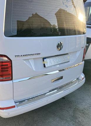 Накладка под номер нержавейка carmos - турецкая нержавеющая сталь для volkswagen t6 2015-2024 гг
