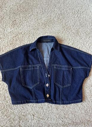 Продам коротку джинсову накидку zara