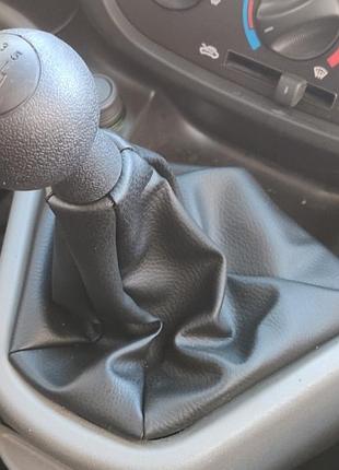 Fiat doblo 2005-2010 рр. ручка та чохол кпп оем 735424356 (чорна) для fiat doblo i 2005-2010 рр