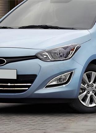 Хром накладки на противотуманки (2 шт., нерж.) для hyundai i-20 2012-2014 рр