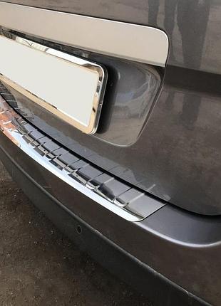 Накладка на задній бампер carmos (grand, нерж.) для renault scenic/grand 2009-2016 рр