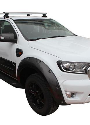 Поперечины на гладкую крышу (2 шт, asaf v4) для ford ranger 2011–2022 гг