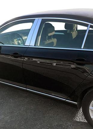 Накладки на дверные стойки из нержавеющей стали для volkswagen passat b8 2015-2023 гг