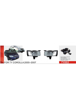 Противотуманные фары 2004-2007 (2 шт, галогенные) для toyota corolla