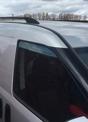 Рейлінги чорні maxi, металеві ніжки для fiat doblo ii 2010-2022 рр