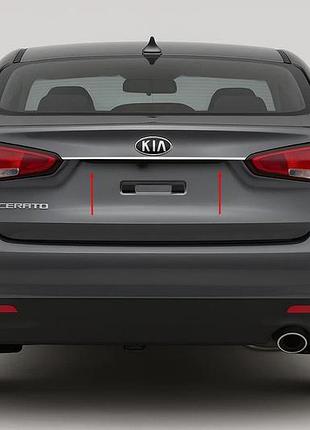 Хромированная накладка над номером для sedan (нержавейка) для kia cerato 3 2013-2018 гг