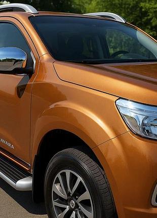 Накладки на зеркала (2 шт, нерж) для nissan navara/np300 2016- рр