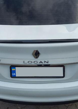 Спойлер lip (sunplex, черный) (118,5см x 5,5см) для dacia logan ii 2013-2022 гг