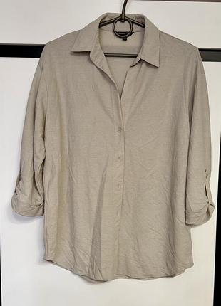 Рубашка льняная massimo dutti