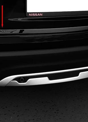 Накладка на багажник черный хром (нерж сталь) для nissan qashqai 2014-2021 гг