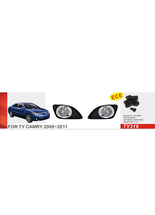 Протитуманки 2009-2011 (2 шт, галогенні) для toyota camry рр