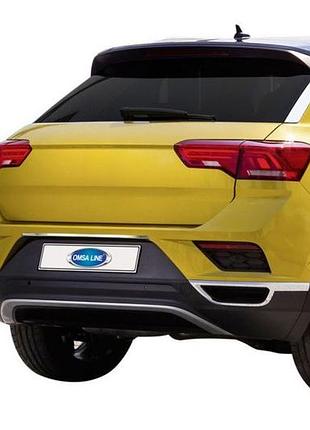 Хромированная накладка над номером (omsaline, нержавейка) для volkswagen t-roc 2017-2025 гг