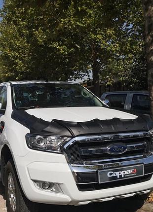 Комплект накладок на капот dragon (2015-2020, 3 шт) для ford ranger 2011–2022 гг