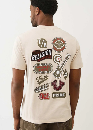 Футболка true religion t-shirt embroidery patch fog