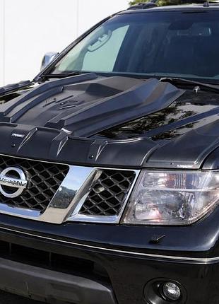 Комплект накладок на капот dragon (3 шт) для nissan navara 2006-2015 гг