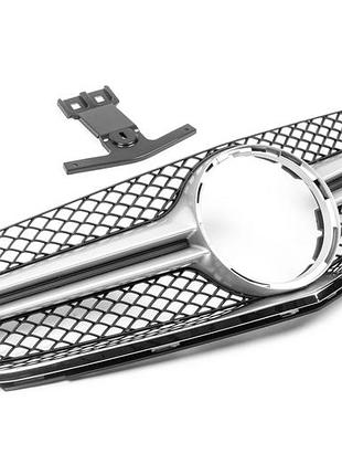 Передня решітка amg silver (для c63) 2007-2011 для mercedes c-class w204 рр