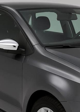 Накладки на зеркала hb (2 шт., нержавеющая сталь) для volkswagen polo 2010-2017 гг